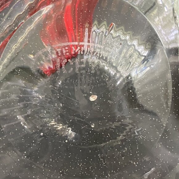 Vintage Arte Murano ICET Art Glass Apple Pear Dish Lot of 2 - Picture 5 of 5